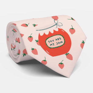 Red Strawberry Jam Tie