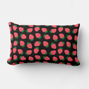 red strawberry  lumbar cushion