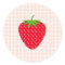 Red Strawberry on Gingham Check.