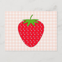 Red Strawberry on Gingham Check.