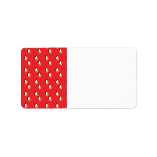 Red Strawberry Pattern. Label (Front)
