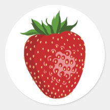 Red Strawberry Sticker Envelope Seals Strawberries