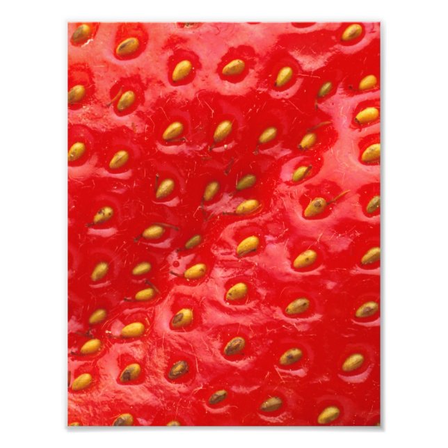 Red Strawberry Texture Photo Print (Front)