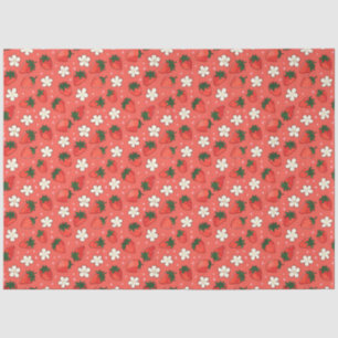 Red Strawberry Tissue Paper