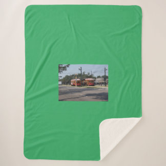 Red Street Car Fleece Blanket