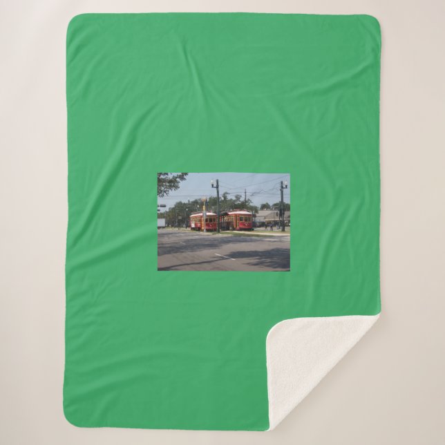 Red Street Car Fleece Blanket (Front)
