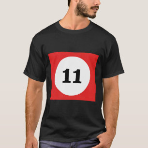 Red Stripe Billiards Pool Ball #11 Matching Group  T-Shirt