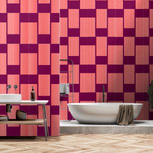 Red Stripe Burgundy      Wallpaper