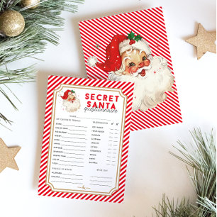 Red Stripe ChristmasSecret Santa Questionnaire