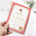 Red Stripe Nice List Certificate Card<br><div class="desc">Spark joy and excitement for your little one in the lead-up to Christmas with our personalised official Nice List Member certificate. Customise the certificate to make your little one feel like Santa has personally approved them. All of the text (except the gold seal) is fully editable and can be customised...</div>