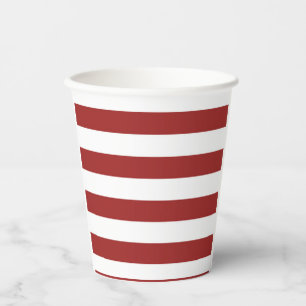 Red Stripe Paper Cup