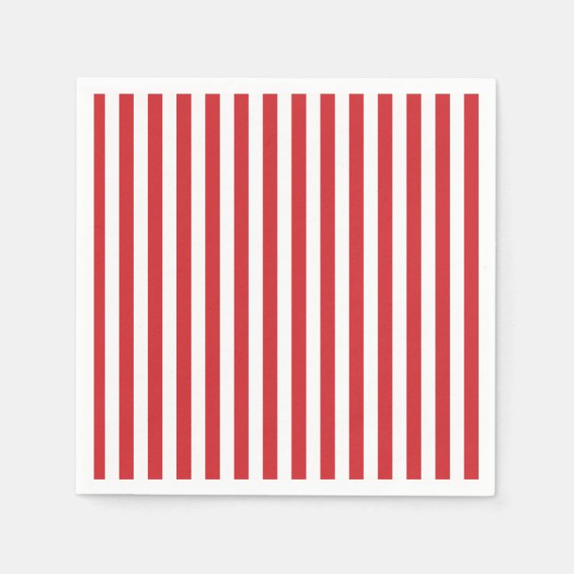 Red Stripe Preppy  Napkin (Front)