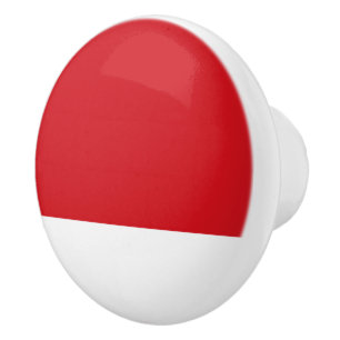 Red striped ceramic knob