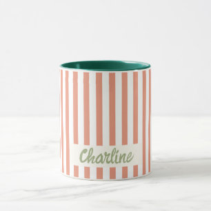 Red Striped Circus Customised name Mug