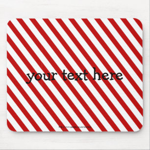 Red Striped Mouse Pad