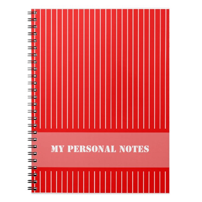 Red Striped Notebook (Front)
