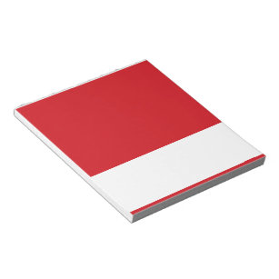 Red striped notepad
