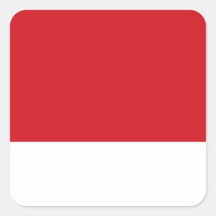 Red striped square sticker