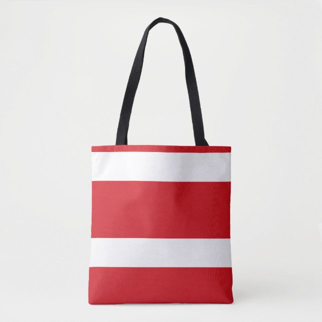 Red striped tote bag (Front)