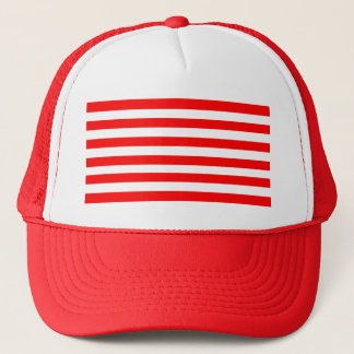 Red Striped Trucker Hat