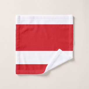 Red striped wash cloth
