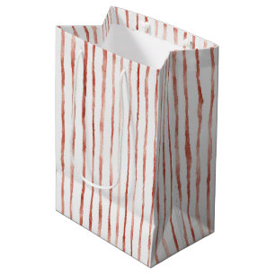 Red Stripes Birthday Medium Gift Bag