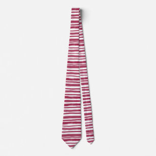Red Stripes Bordeaux Tie