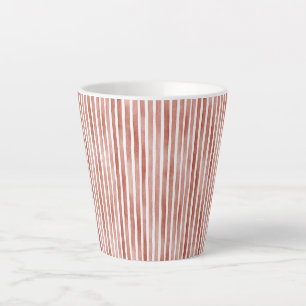 Red Stripes Christmas Latte Mug