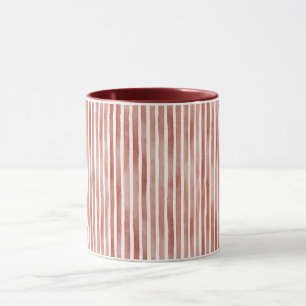 Red Stripes Christmas Mug