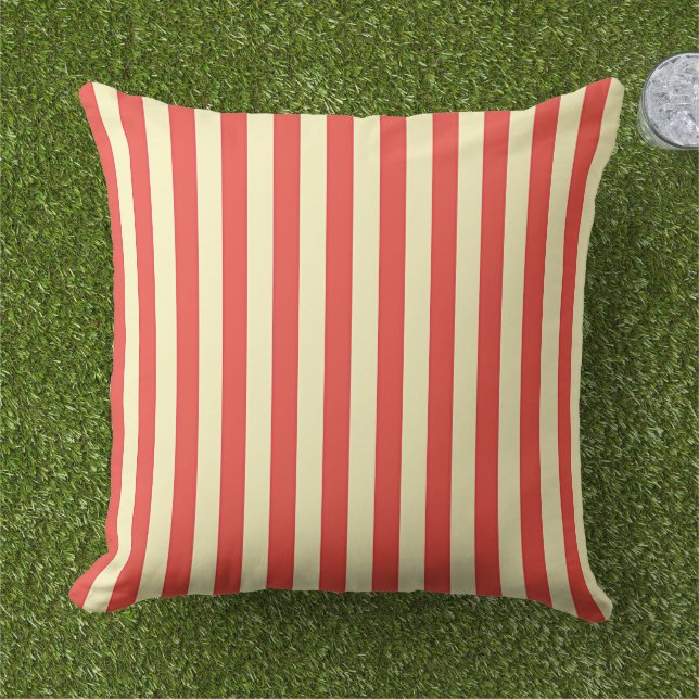 Red Stripes   Cushion (Grass)