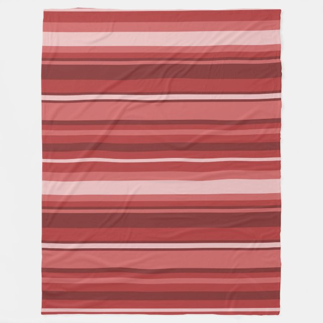 Red stripes fleece blanket (Front)