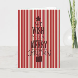 Red Stripes Holiday Card
