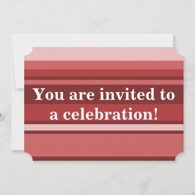 Red stripes invitation (Front)