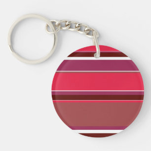 Red stripes key ring