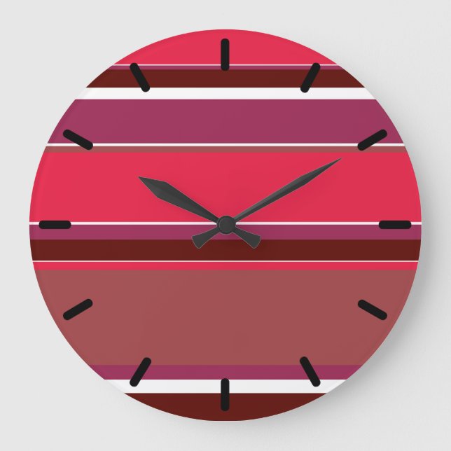 Red stripes large clock (Front)
