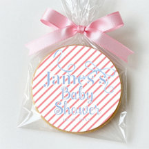 Red Stripes & Light Blue Ribbon Baby shower