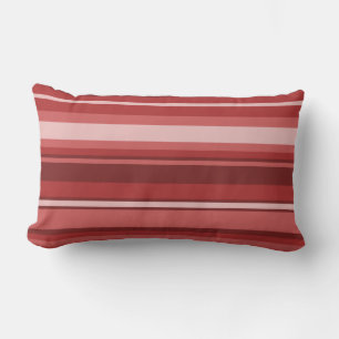 Red stripes lumbar cushion