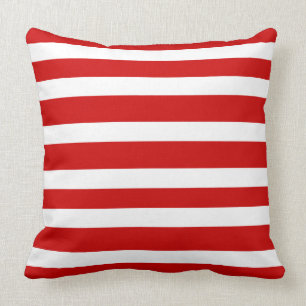 Red Stripes Nautical Inspired Cushion