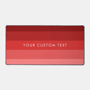 Red stripes pattern Desk Mat