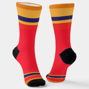 Red + Stripes  Socks