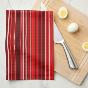 Red Stripes Tea Towel