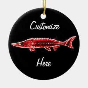 red sturgeon customised Thunder_Cove Ceramic Ornament