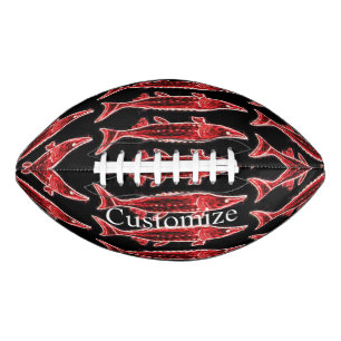 red sturgeon swimming football
