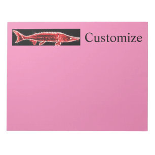 red sturgeon Thunder_Cove black Notepad