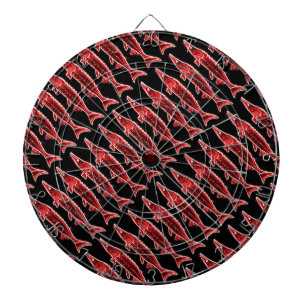 red sturgeons black dartboard
