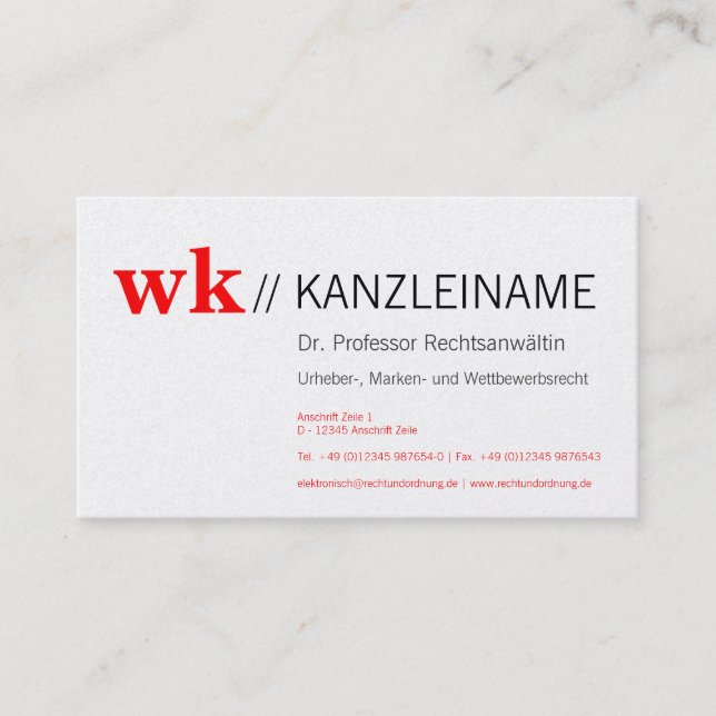 Red Stylist Modern Business Cards (Front)