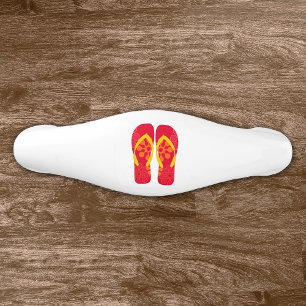 Red Summer Beach Flip Flops Door Knob