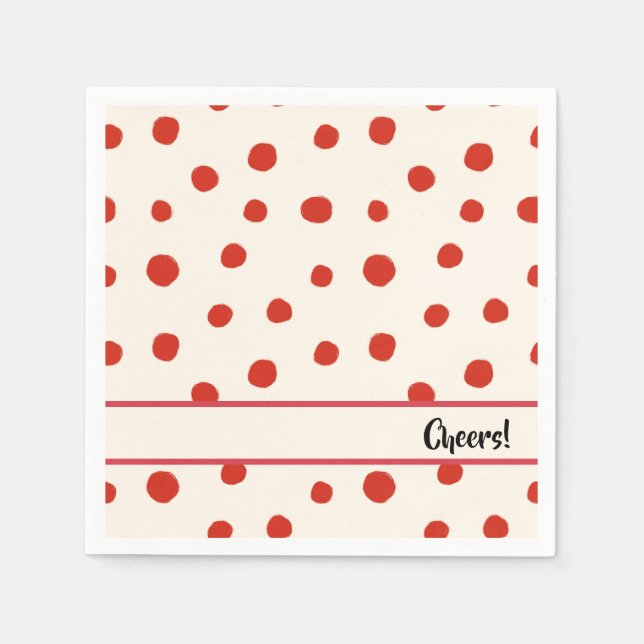  Red Summer Dots  Napkin (Front)