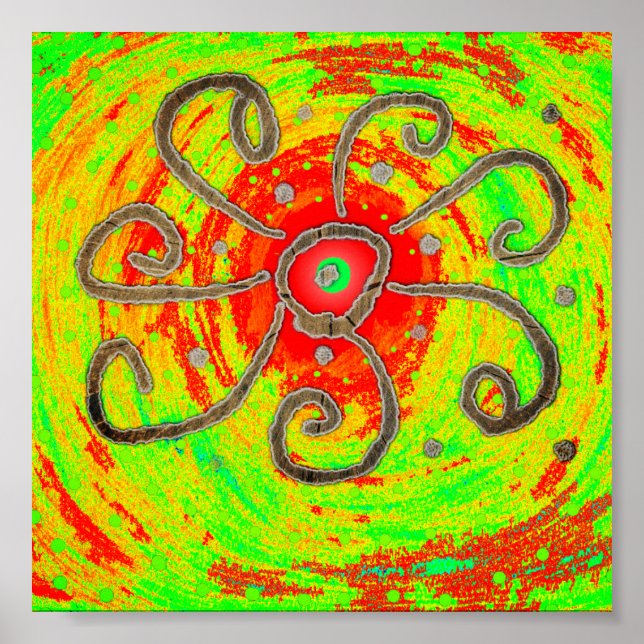 Red sun art  poster (Front)