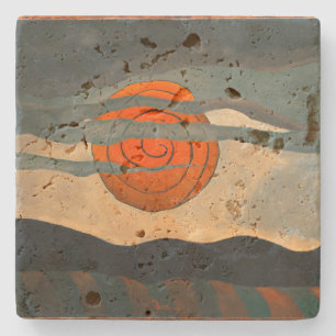 Red Sun   Arthur Dove   Stone Coaster